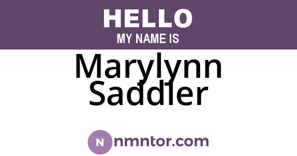 Marylynn Saddler