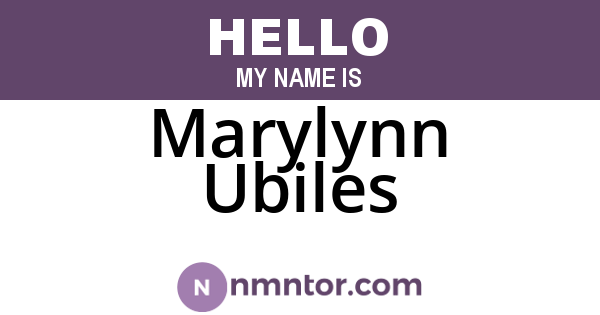 Marylynn Ubiles