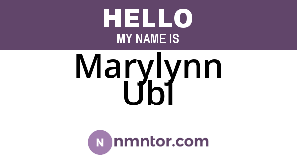 Marylynn Ubl