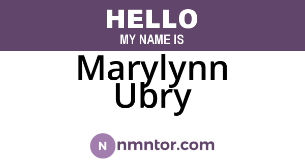 Marylynn Ubry