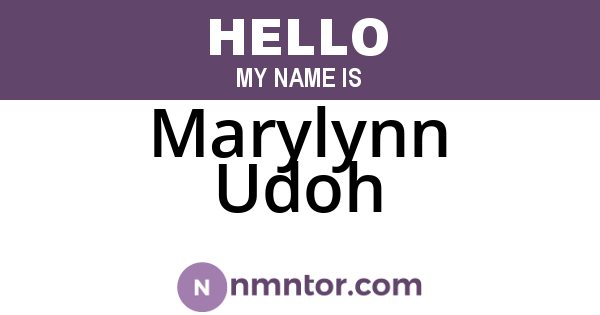 Marylynn Udoh