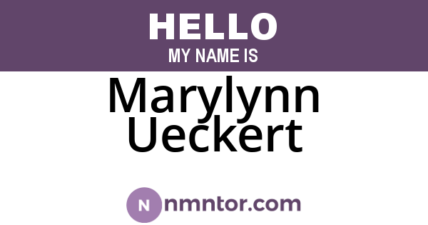 Marylynn Ueckert