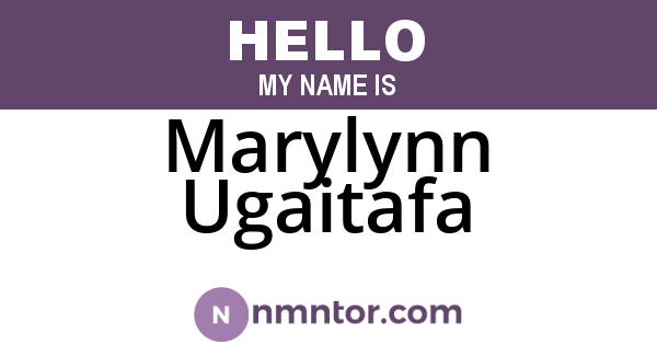 Marylynn Ugaitafa