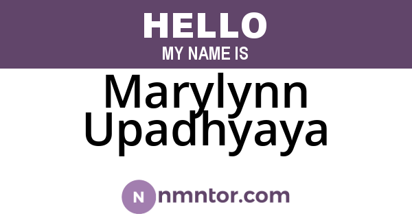 Marylynn Upadhyaya