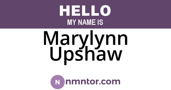 Marylynn Upshaw