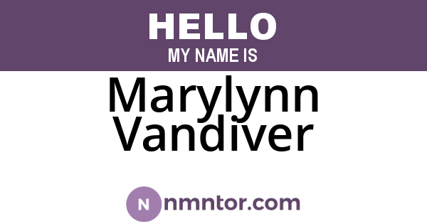 Marylynn Vandiver