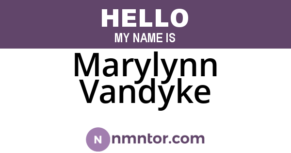 Marylynn Vandyke