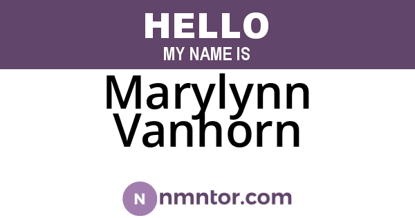 Marylynn Vanhorn