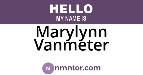 Marylynn Vanmeter