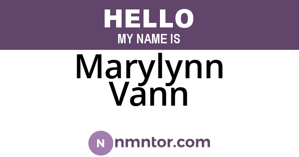 Marylynn Vann