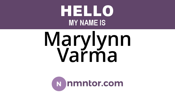 Marylynn Varma