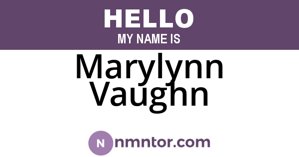 Marylynn Vaughn
