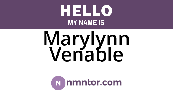 Marylynn Venable