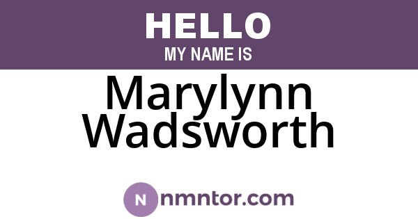 Marylynn Wadsworth