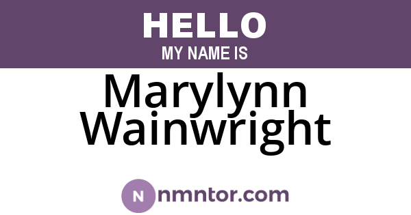 Marylynn Wainwright