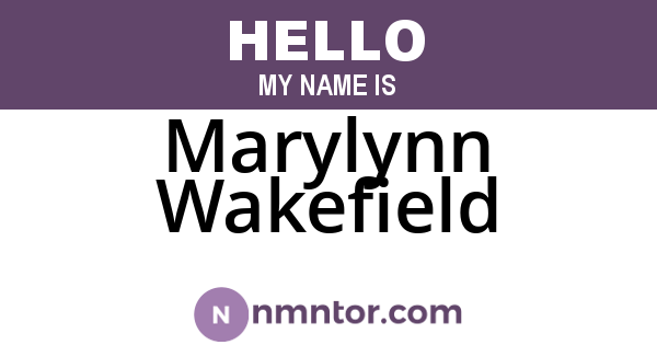 Marylynn Wakefield