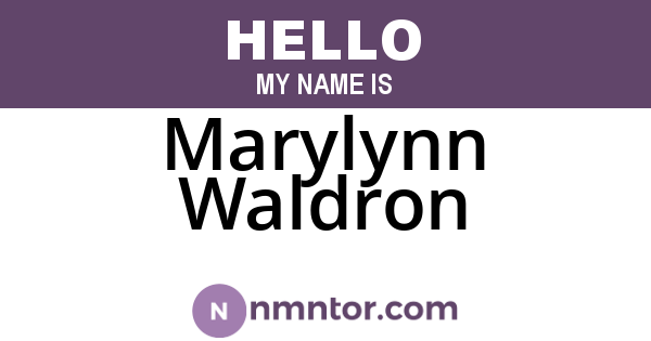Marylynn Waldron