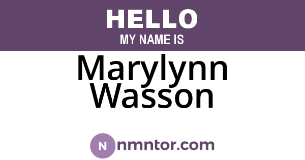 Marylynn Wasson
