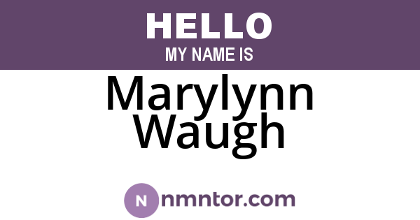 Marylynn Waugh