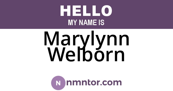 Marylynn Welborn