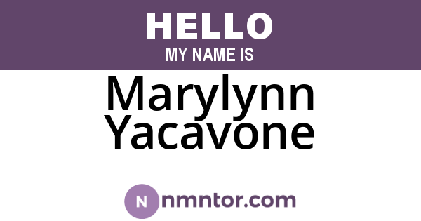 Marylynn Yacavone