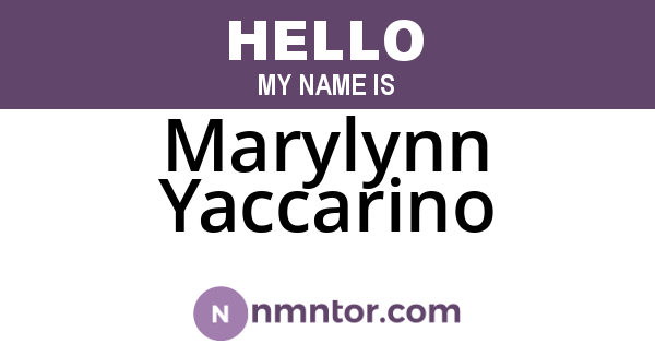 Marylynn Yaccarino