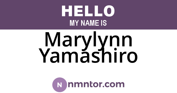Marylynn Yamashiro