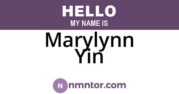 Marylynn Yin