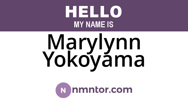 Marylynn Yokoyama