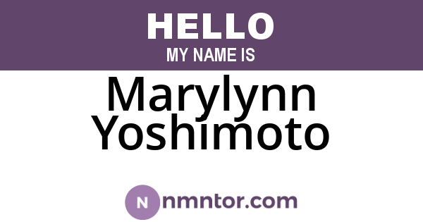 Marylynn Yoshimoto