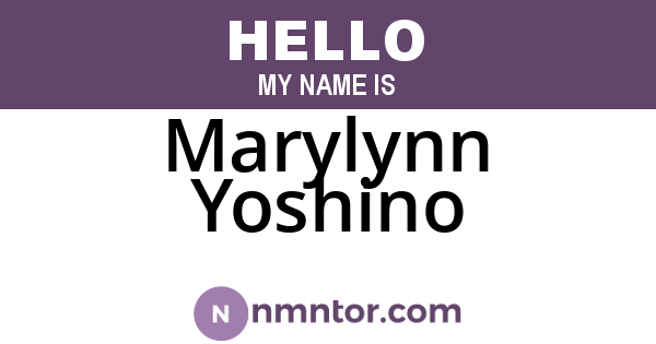 Marylynn Yoshino