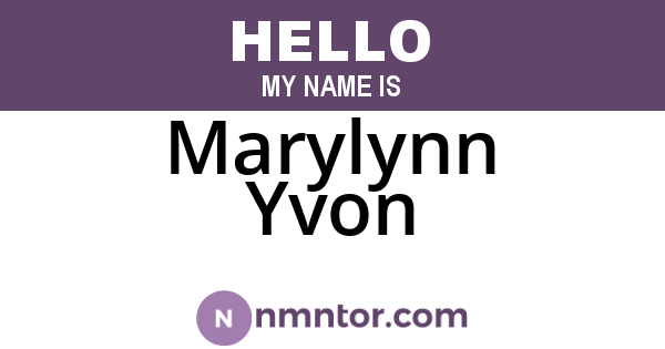 Marylynn Yvon