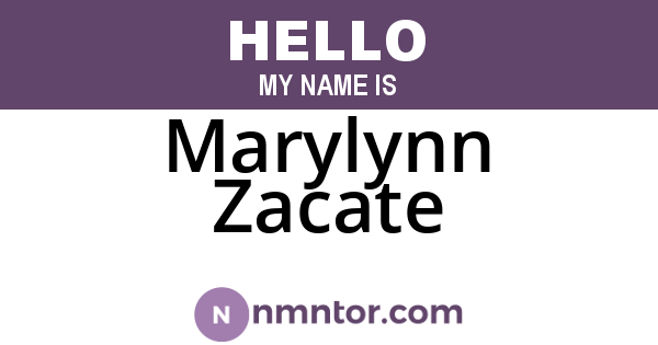 Marylynn Zacate