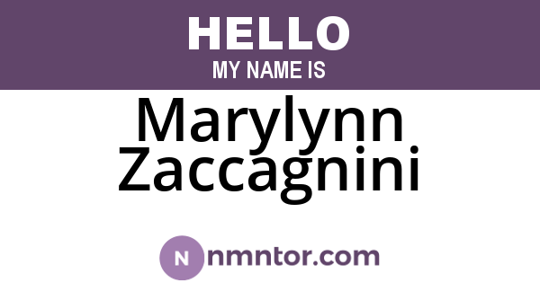 Marylynn Zaccagnini