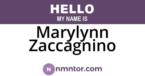 Marylynn Zaccagnino