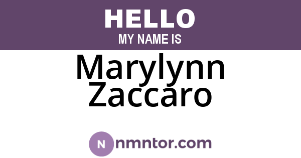 Marylynn Zaccaro