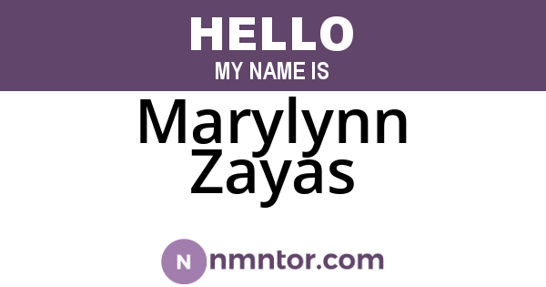 Marylynn Zayas