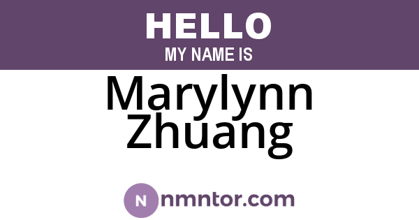 Marylynn Zhuang