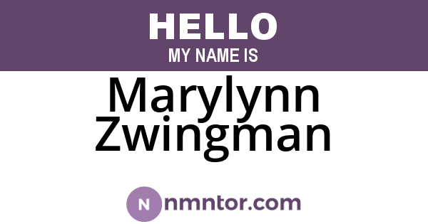Marylynn Zwingman