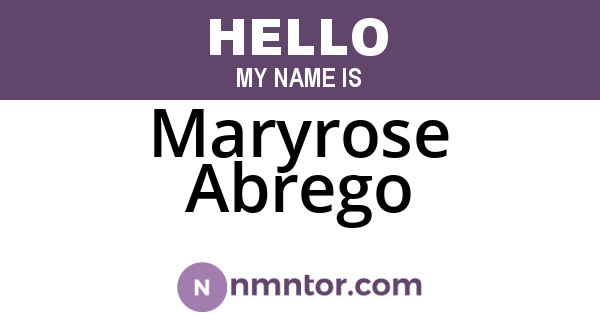Maryrose Abrego