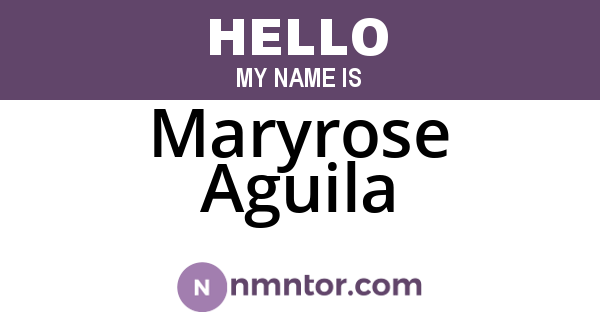 Maryrose Aguila