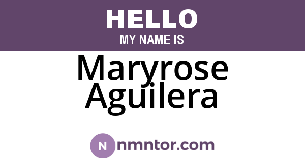 Maryrose Aguilera