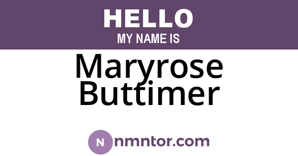 Maryrose Buttimer