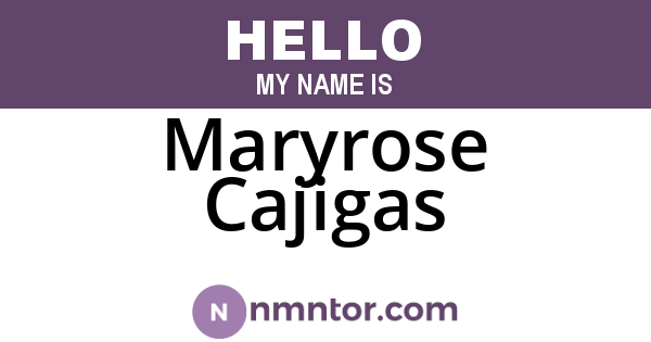 Maryrose Cajigas