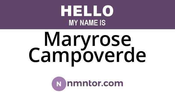 Maryrose Campoverde