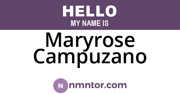 Maryrose Campuzano