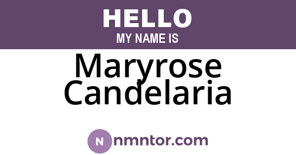 Maryrose Candelaria