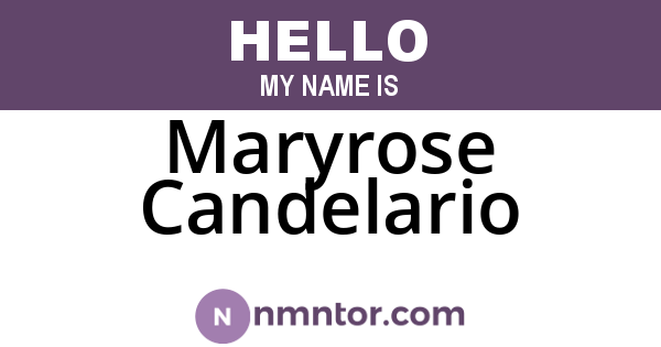 Maryrose Candelario