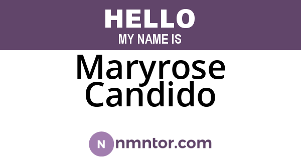 Maryrose Candido