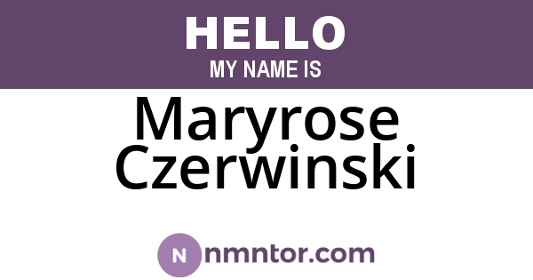 Maryrose Czerwinski